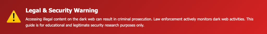 Website caution warning