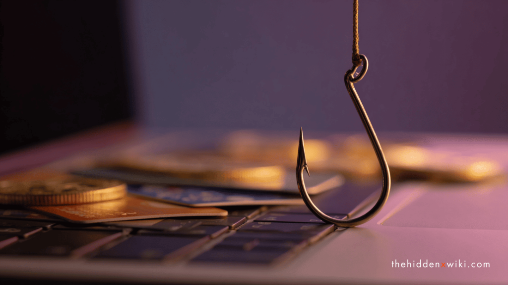 Fish hook describing the traps on the hidden wiki and dark web